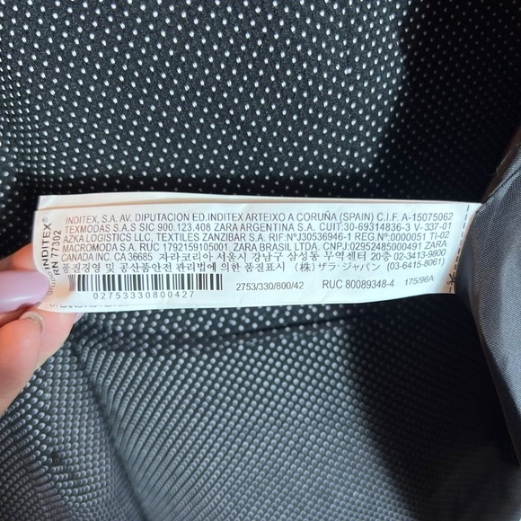 Zara Polka Dot Black Blazer, NWT, Size EU42/US10 - Picture 11 of 11